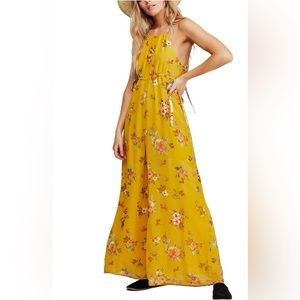 Free People Georgia Jumpsuit Sz Large‎ Floral Print NWT